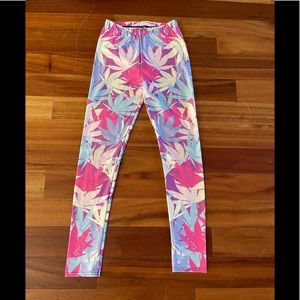 Multicolor Leaf Leggings